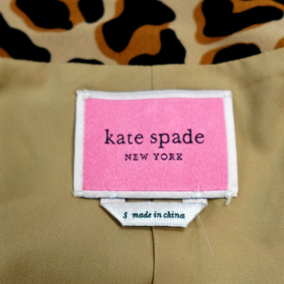 Kate Spade Leopard Print Wrap Dress Brown Crepe HOCO 80s Mob Old Money - Picture 4 of 16